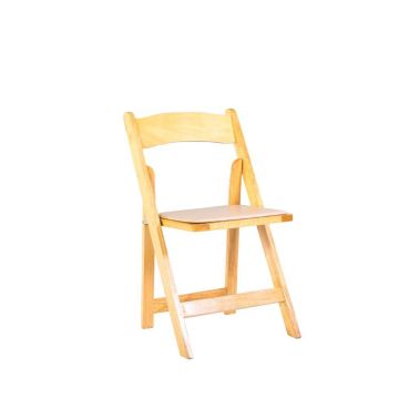 Image of Natural Wood Folding Chair 